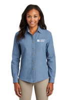 Port & Company - Ladies Long Sleeve Value Denim Shirt.
